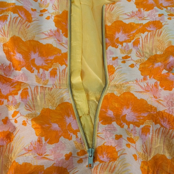 Asos Floral Jacquard Bubble Skirt Dress | US 8 - Picture 5 of 6